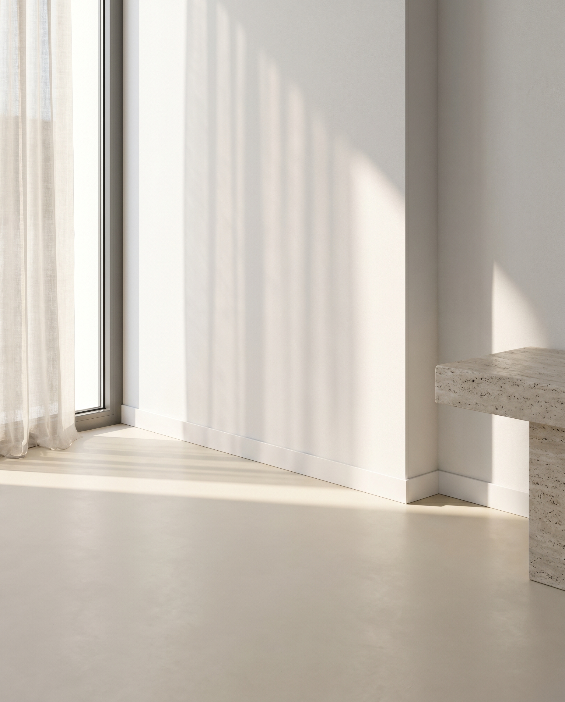 LINEA / FLOOR · BIAŁY w minimalistycznym apartamencie