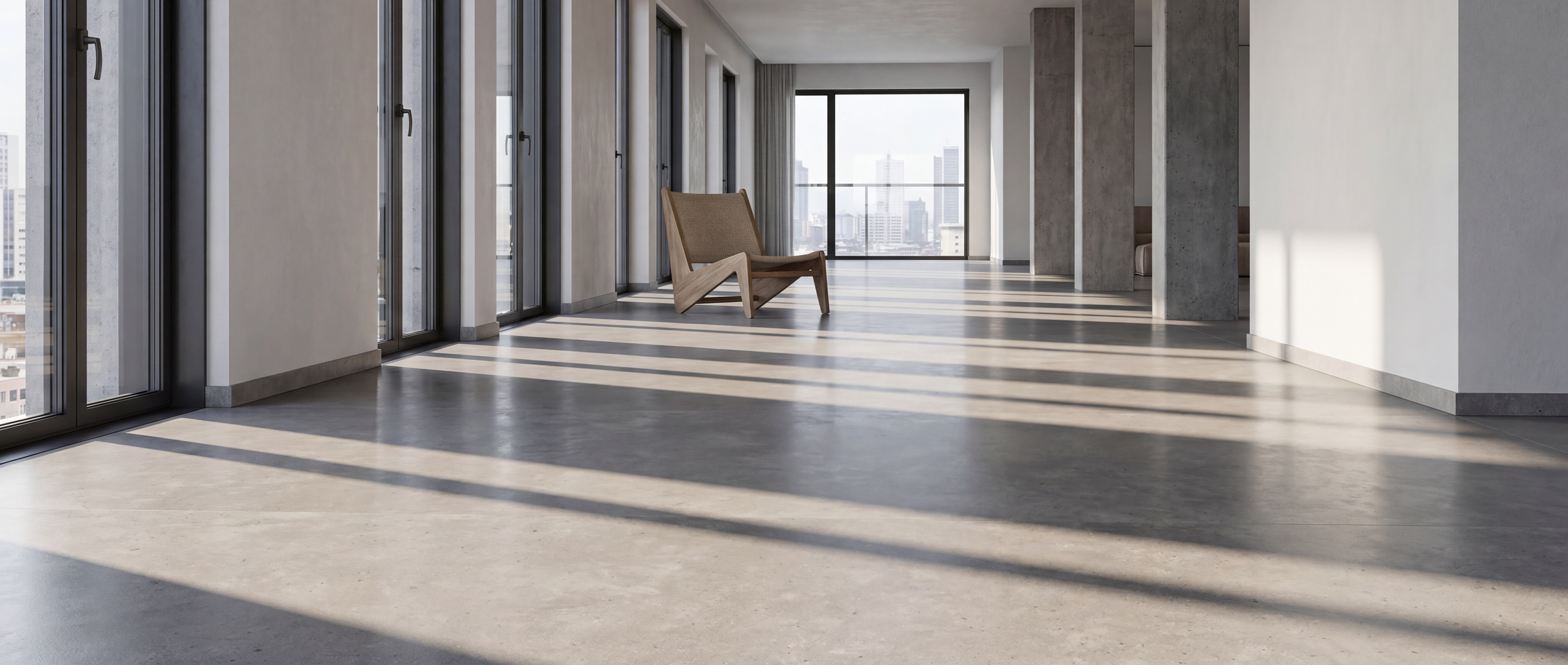 LINEA / FLOOR — wnętrze brutalistyczne